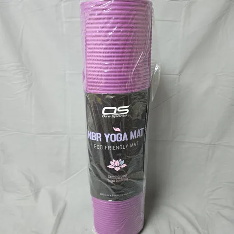 NBR YOGA MAT – OZE SPORTS, ECO-FRIENDLY PURPLE, 183 CM X 61 CM X 10 MM