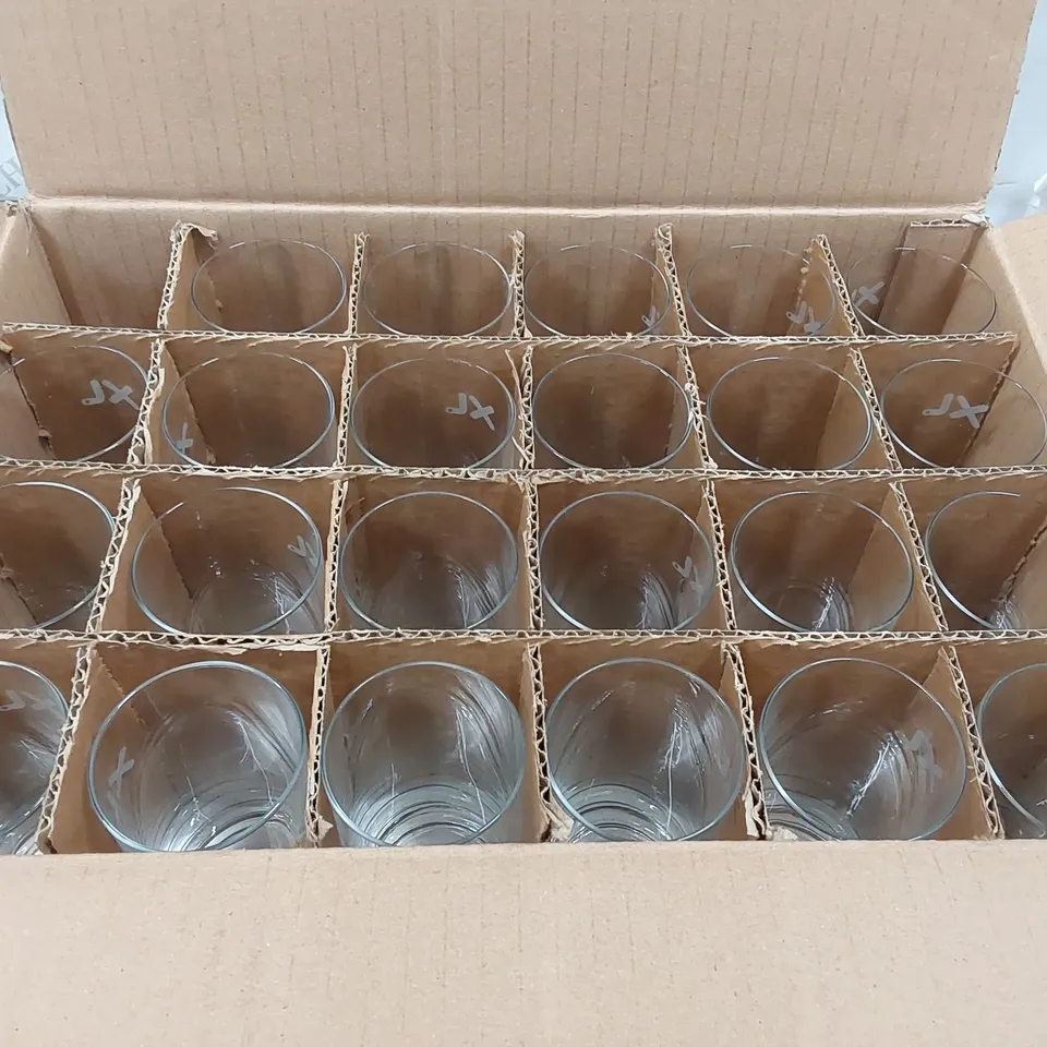 BOX OF APPROXIMATELY 40X EXCEL TUMBLER GLASSES - 150ML (1 BOX)
