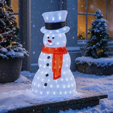 BOXED NEO 55CM 100 WHITE LED SNOWMAN (1 BOX)