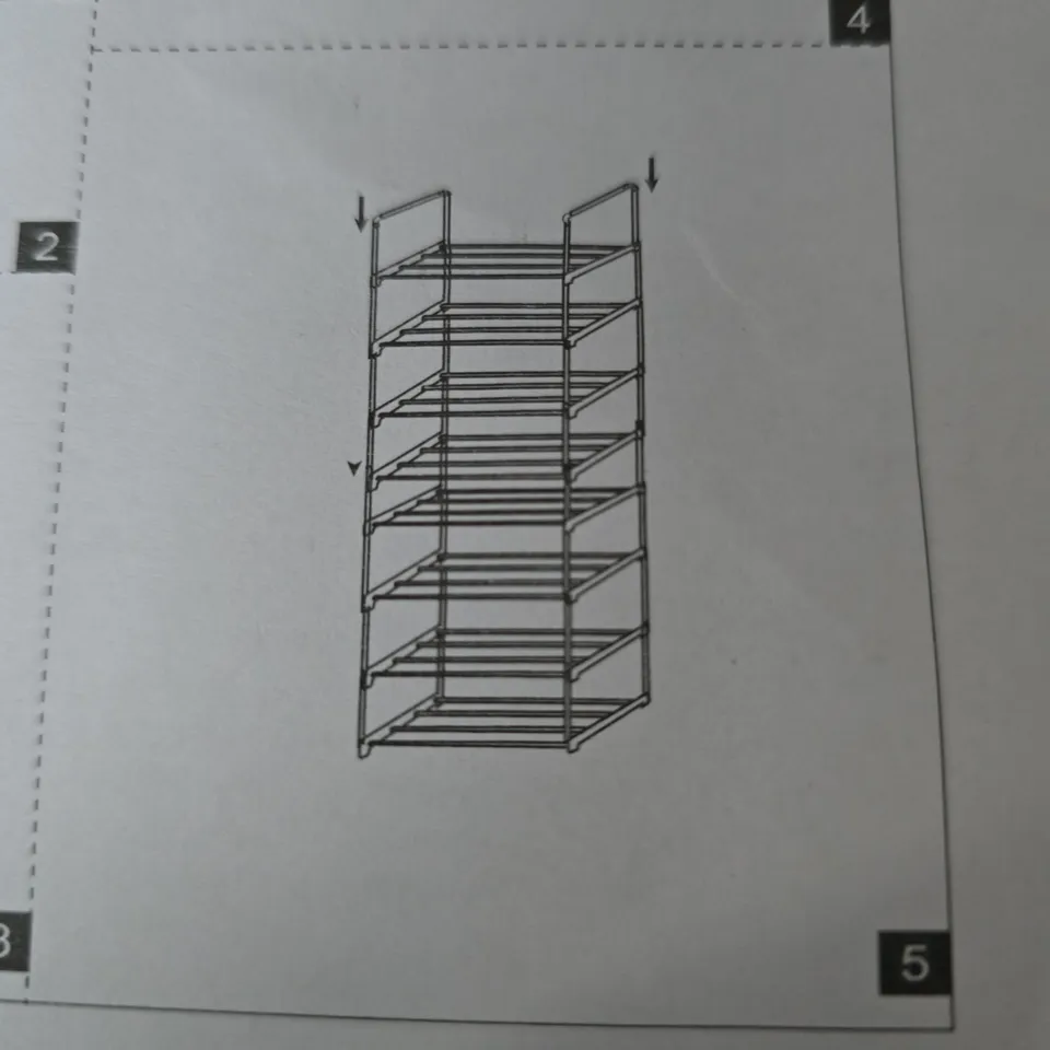 8 LAYER SHOE RACK IN BLACK