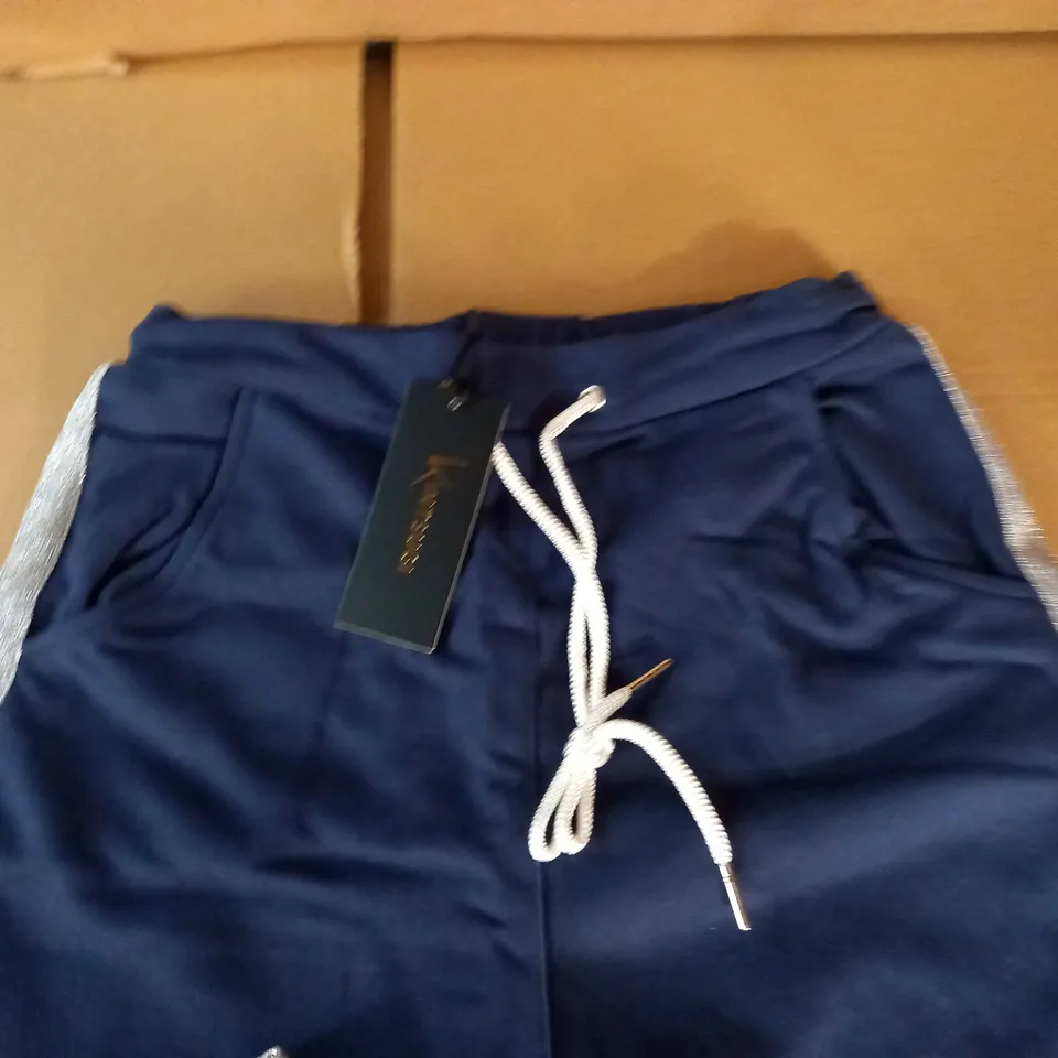 BRAND NEW KINTSUGI NAVY JOGGING BOTTOMS WITH SILVER SIDE SEAM AND POCKETS - 8