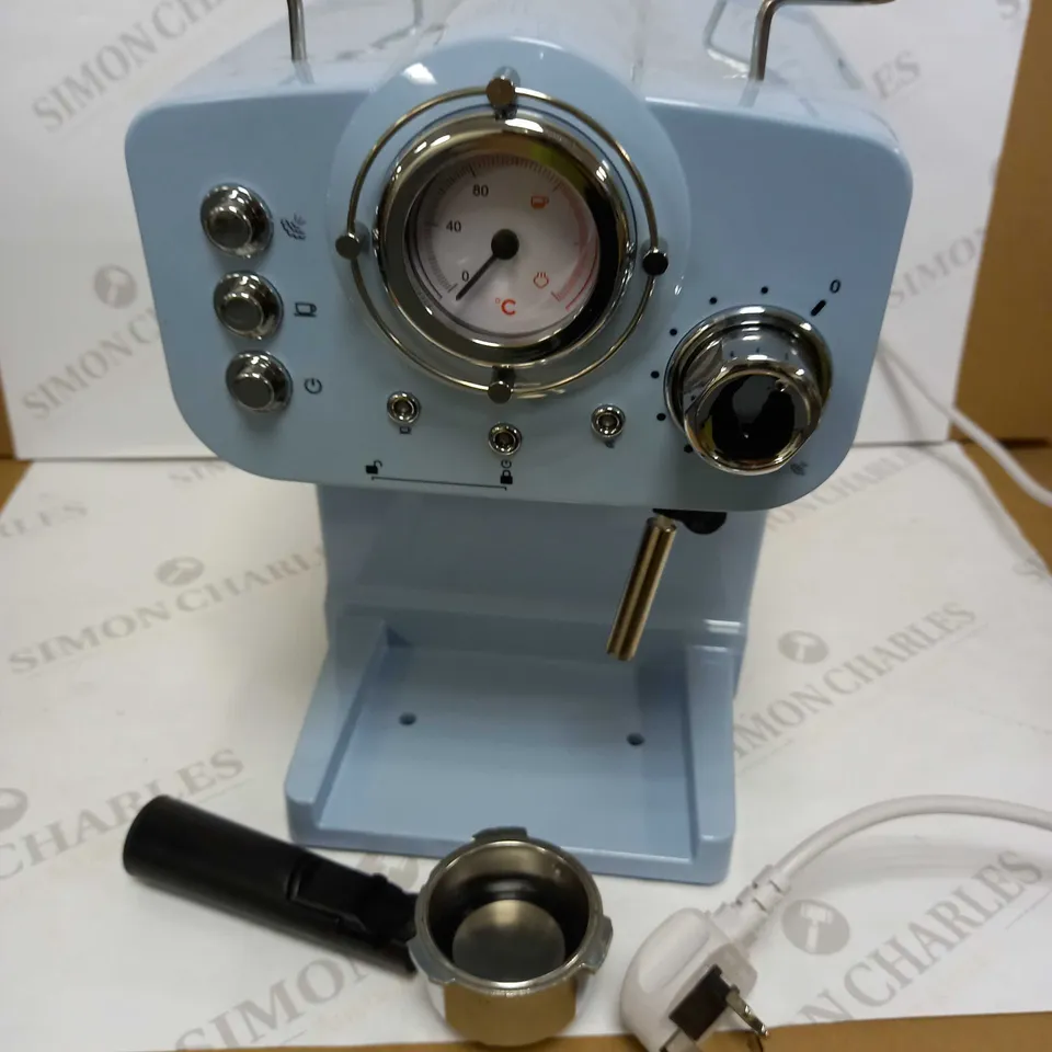 SWAN RETRO BLUE ESPRESSO COFFEE MACHINE