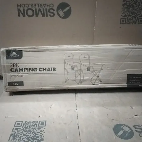 2PK CAMPING CHAIR RED