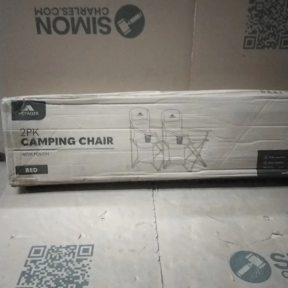 2PK CAMPING CHAIR RED