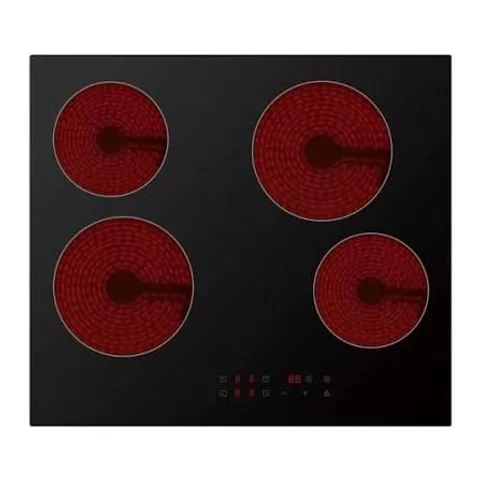 BOXED COOKOLOGY CET601 60CM BUILT-IN CERAMIC HOB 4 ZONE – BLACK