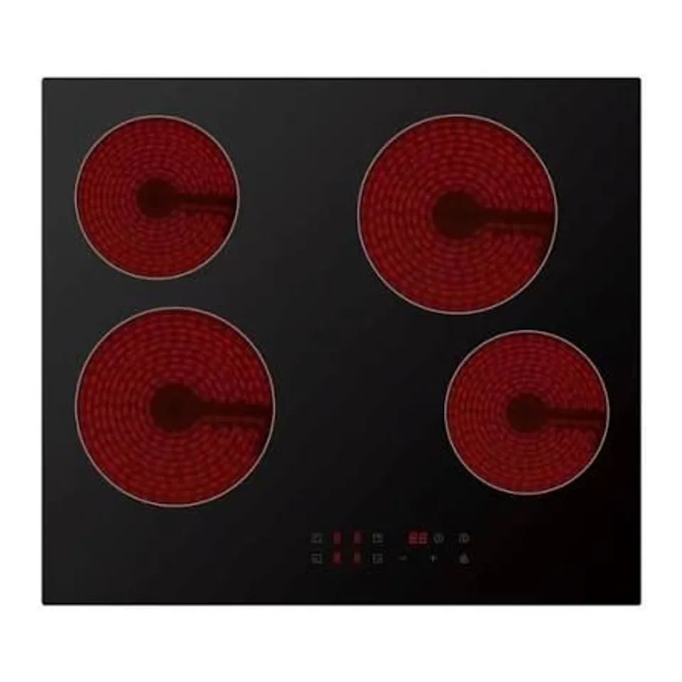 BOXED COOKOLOGY CET601 60CM BUILT-IN CERAMIC HOB 4 ZONE – BLACK