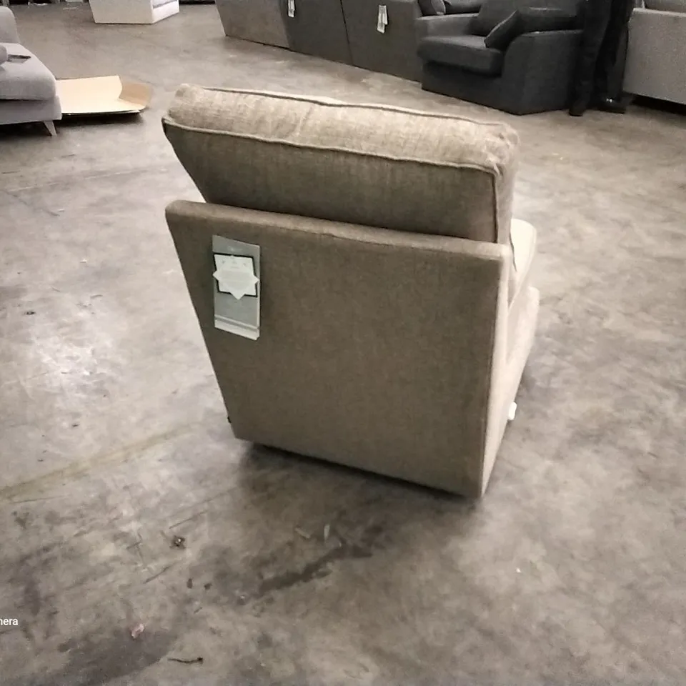 QUALITY DESIGNER STAMFORD MODULER ARMLESS UNIT WOVEN CHENILLE MID NATURAL