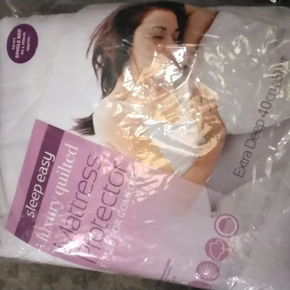 QUILTED 40CM ANTI ALLERGY MATTRESS PROTECTOR SIZE-SINGLE