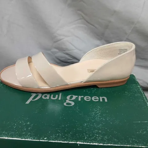 PAUL GREEN CREAM PATENT SANDALS β WOMEN'S, UK 7.5 (7 1/2)