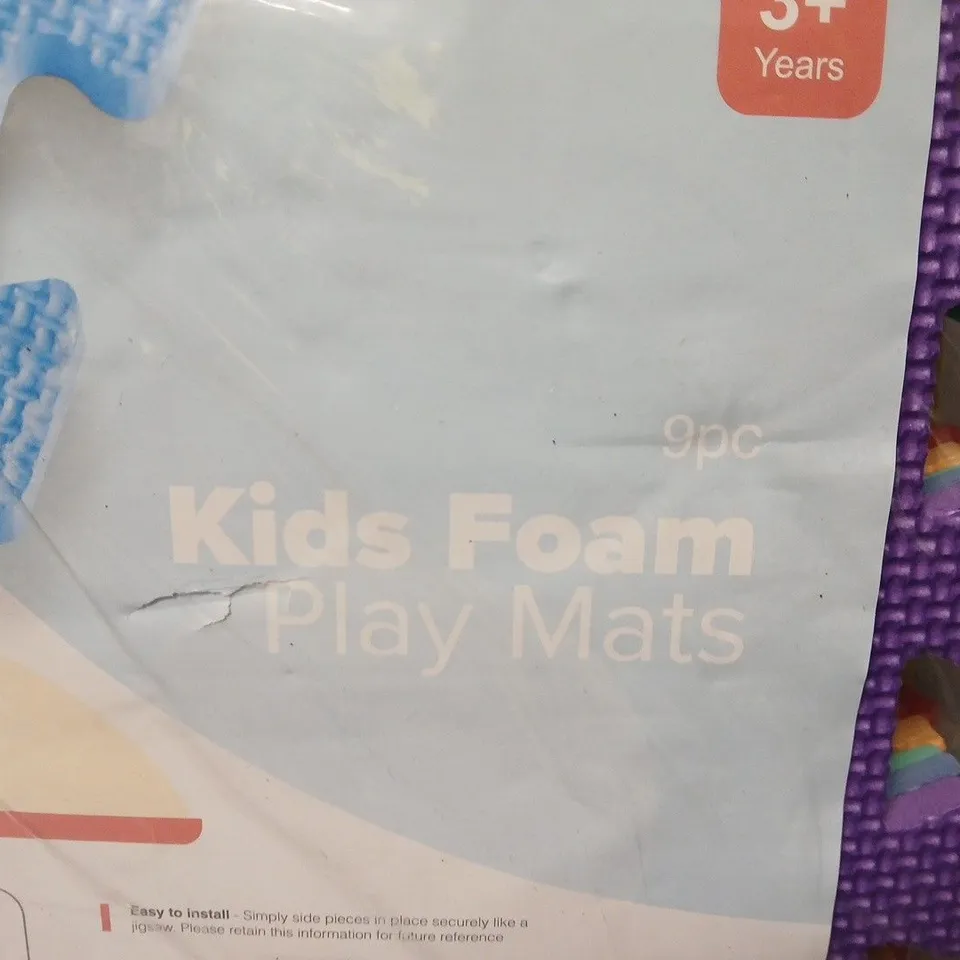 LOT OF 3 FOAM PLAYMAT SETS INCLUDE HOPSCOTCH AND 9-PIECE PLAY MATS