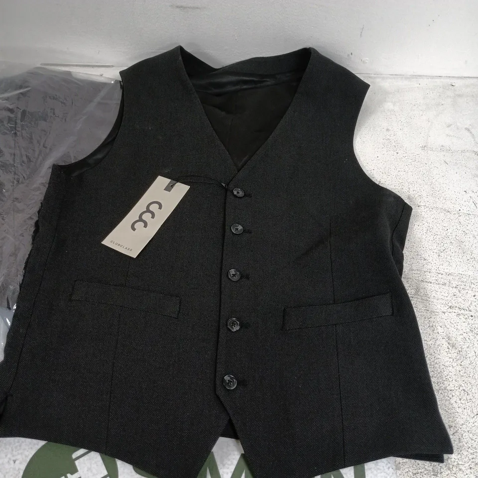 APPROX 20 CLUBCLASS ENVEE COLLECTION MEN'S WAISTCOATS, BLACK - VARIOUS SIZES