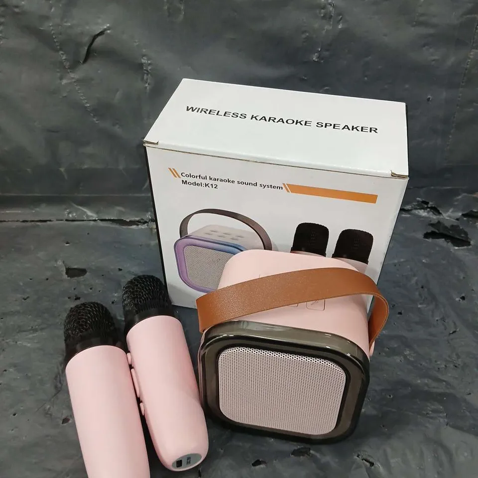 BOXED WIRELESS KARAOKE SPEAKER SET