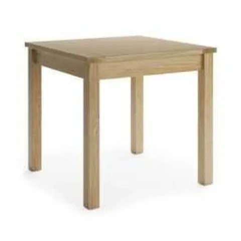 BOXED OLNEY COMPACT 4 SEATER SQUARE DINING TABLE - OAK (1 BOX)