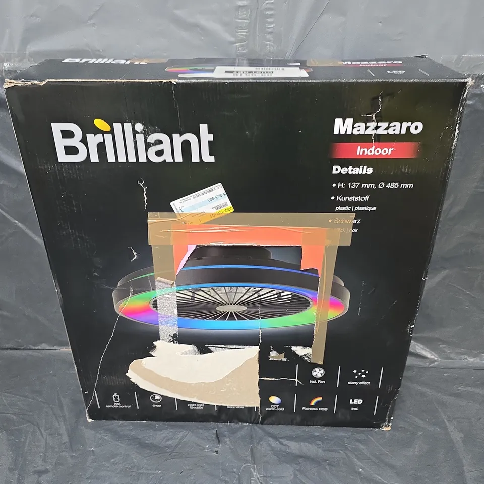 BOXED BRILLIANT MAZZARO INDOOR LED FAN LIGHT 