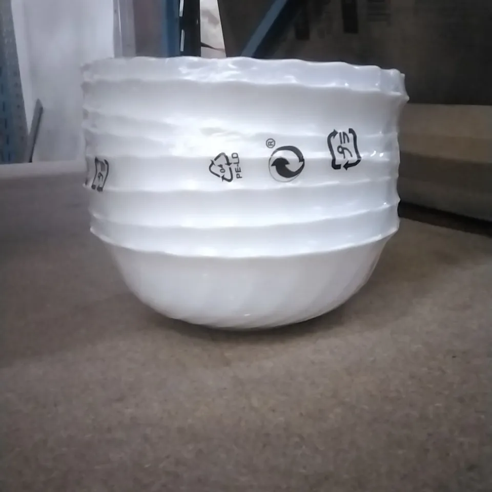 BOXED ARCOROC HIGH RESITANCE OPAL GLASS BOWLS - 6 PACK , 8 IN EACH PACK . 48 BOWLS
