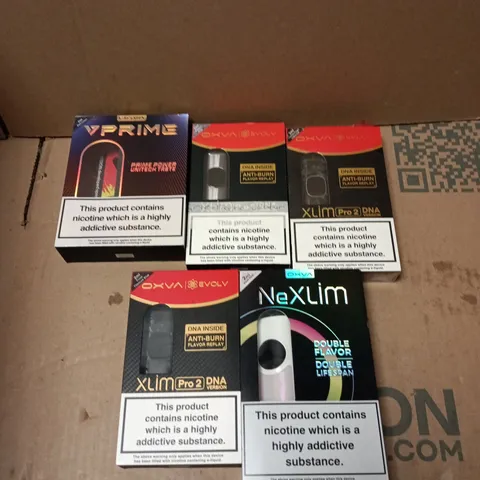 APPROXIMATELY 15 ASSORTED E-CIGARETTE PRODUCTS TO INCLUDE - VPRIME, OXVA, NEXLIM ETC 