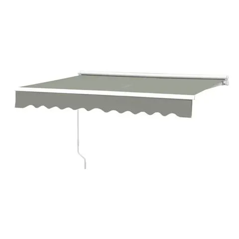 BOXED BREEINS OUTDOOR RETRACTABLE PATIO AWNING - GREY (1 BOX)