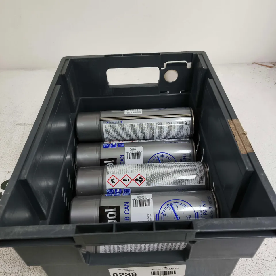 TOTE OF APPROXIMATELY 5 UPOL POWER CAN SPRAY PAINT 354G