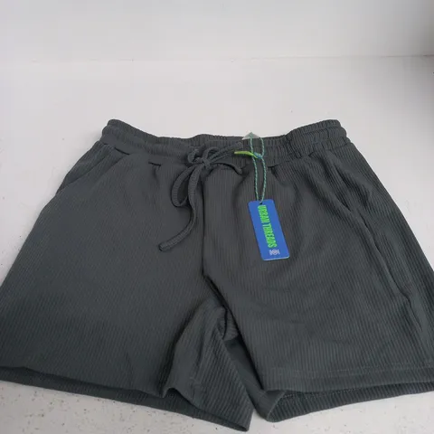 URBAN THREADS GREY CORDUROY SHORTS - S