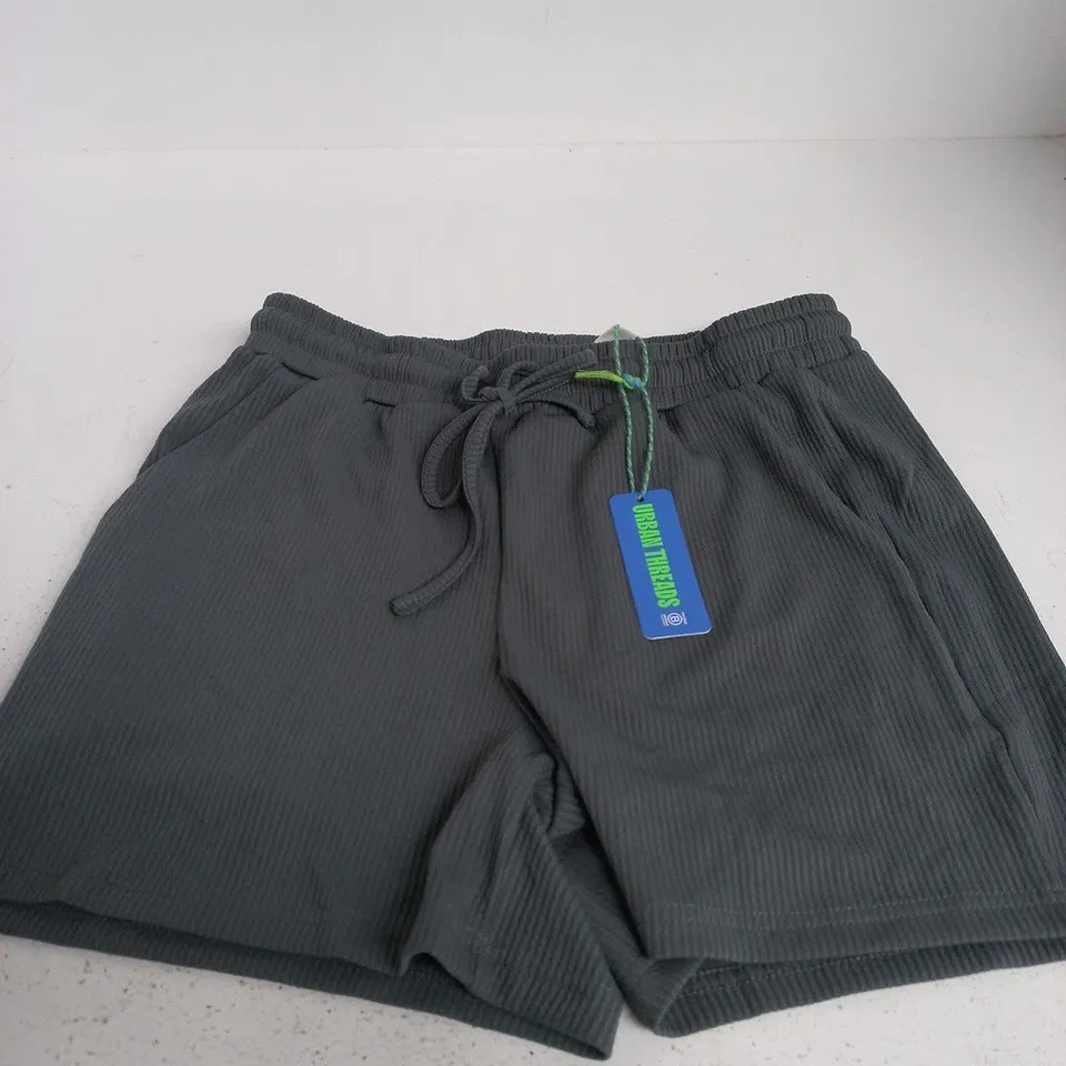 URBAN THREADS GREY CORDUROY SHORTS - S