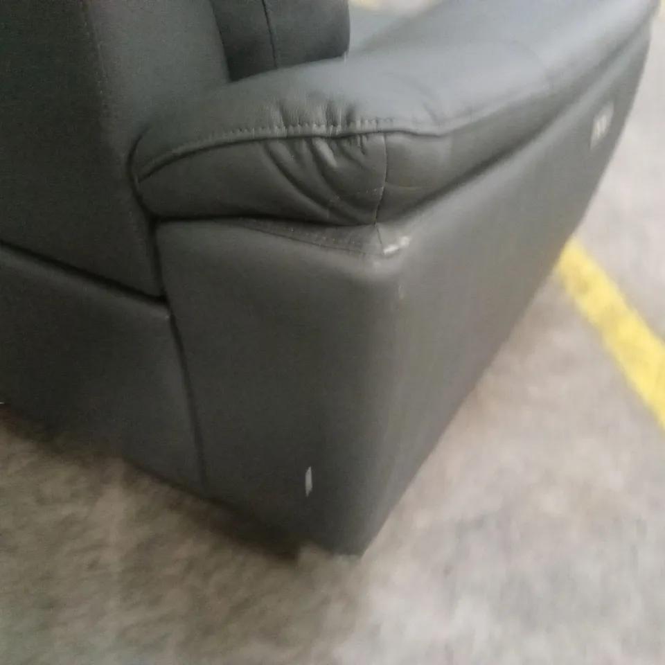 PAVILION 2 SEATER LEATHER/FAUX LEATHER POWER RECLINER SOFA - CHARCOAL RRP £949