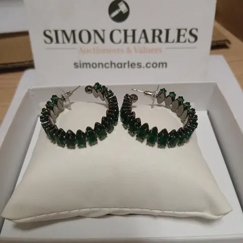 BUTLER & WILSON RADIANT HOOP EARRINGS 