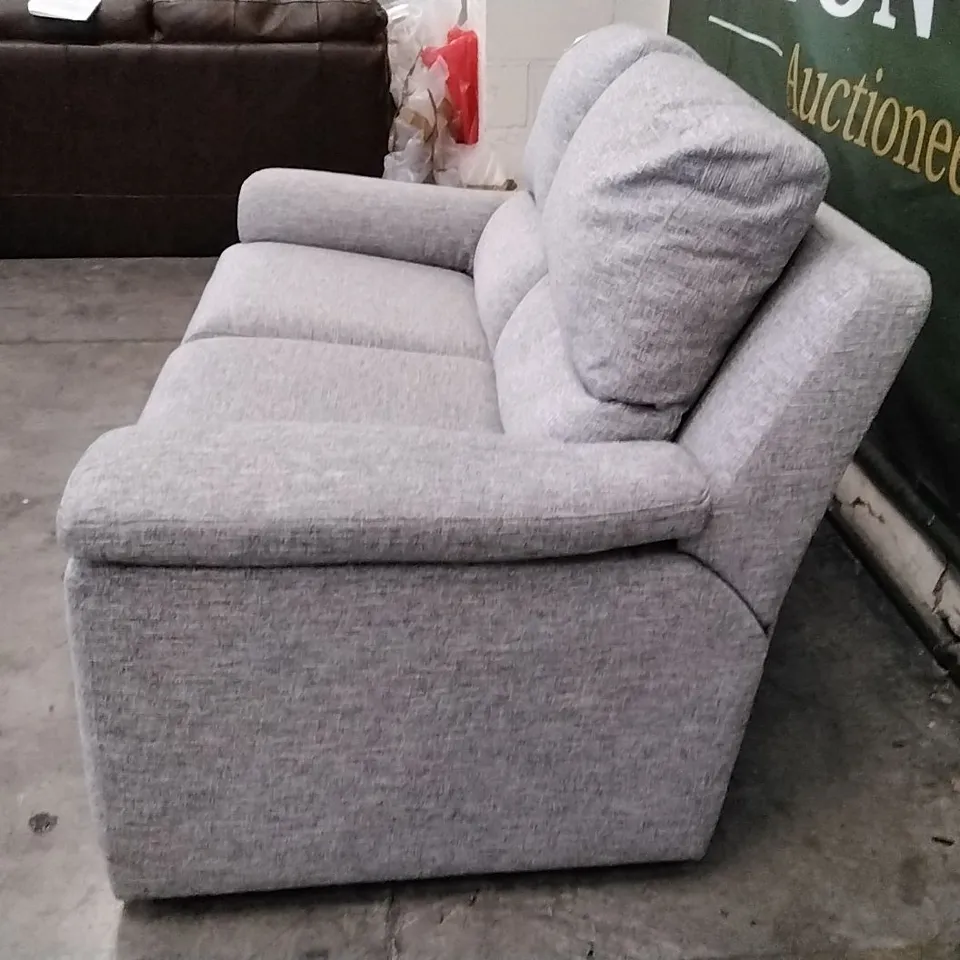 QUALITY BRITISH DESIGNER G PLAN MANUFACTURED TAYLOR 2 SEATER SOFA - GRAPHENE DUSK FABRIC 