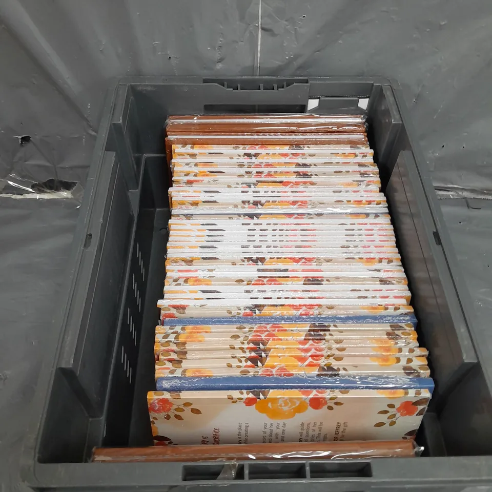 TOTE OF ASSORTED MUM AND DAD JOURNALS 