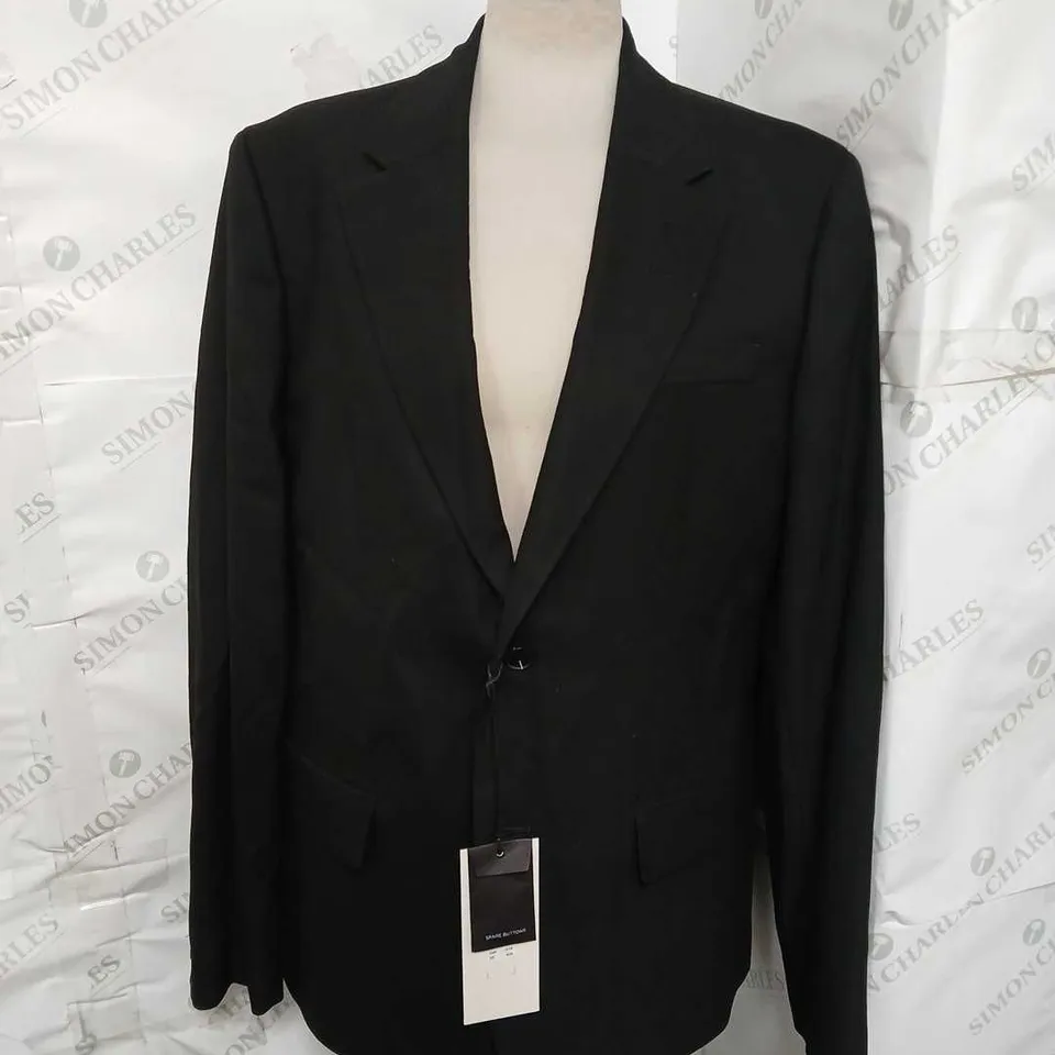 RIVER ISLAND MENS SUIT JACKET SLIM FIT BLACK SIZE 42 REGULAR