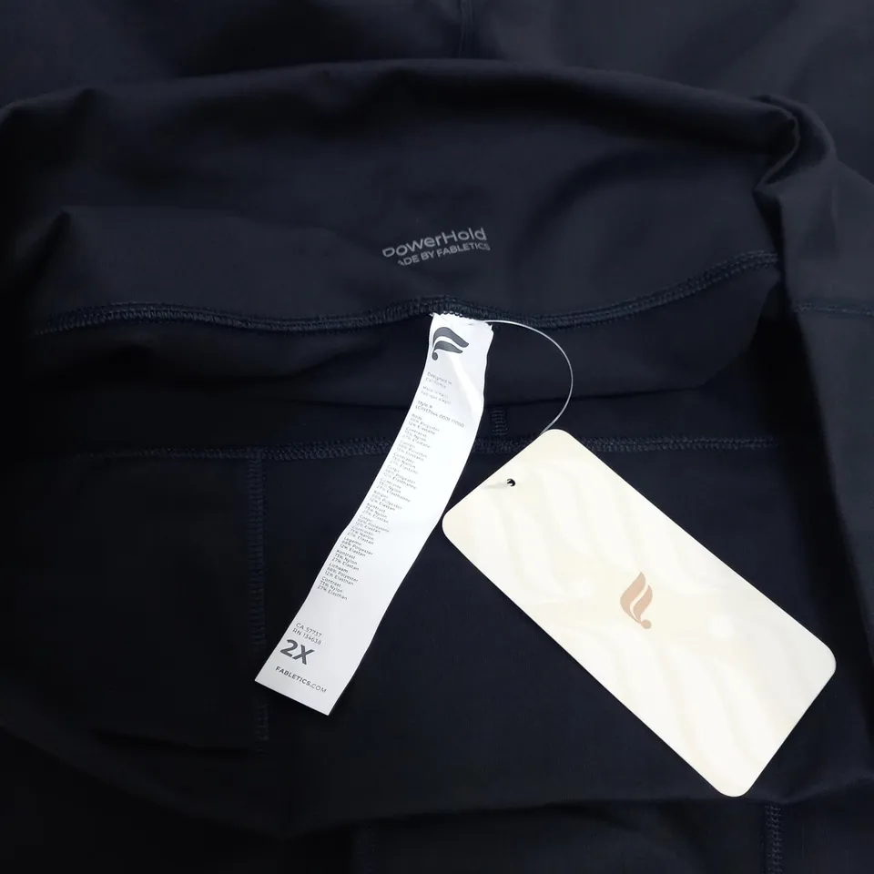 FABLETICS BLACK ON THE GO HIGH WASTED LEGGINGS - SIZE 2X