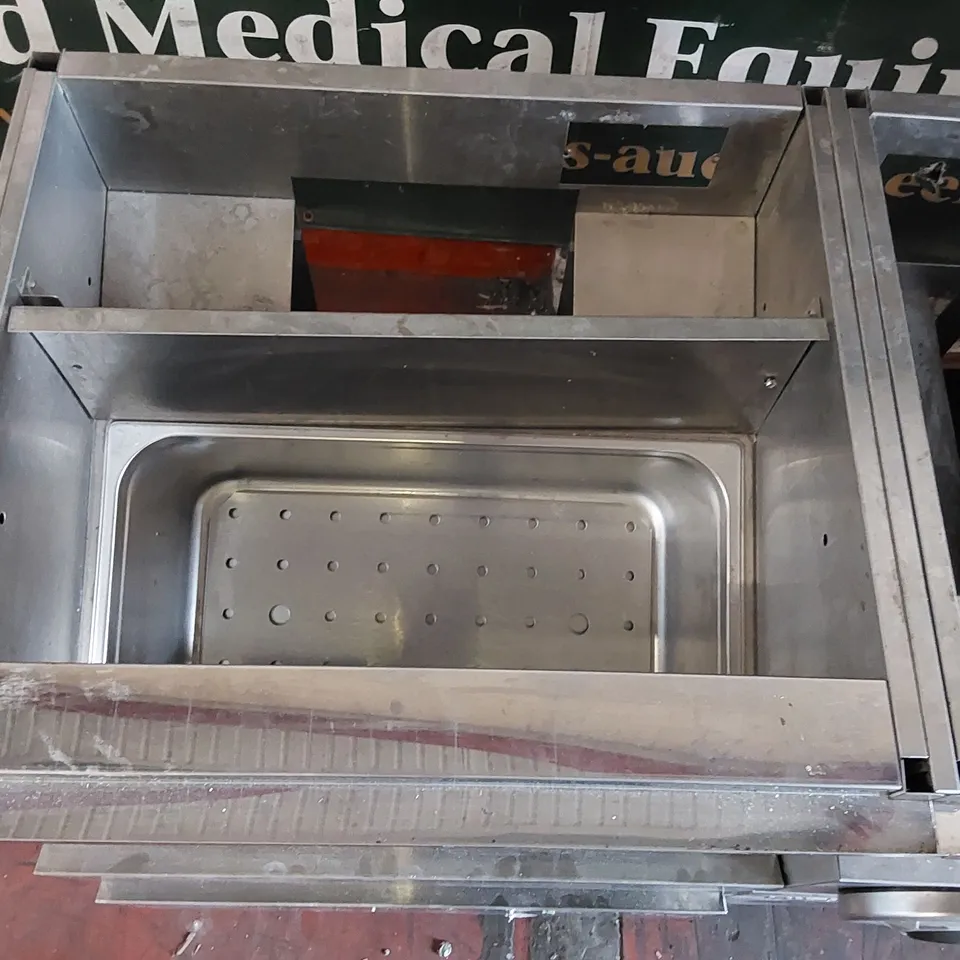 VIZU STAINLESS STEEL FAST SERVE CHIP DUMP WITH WIDE CUP 3 MODULE