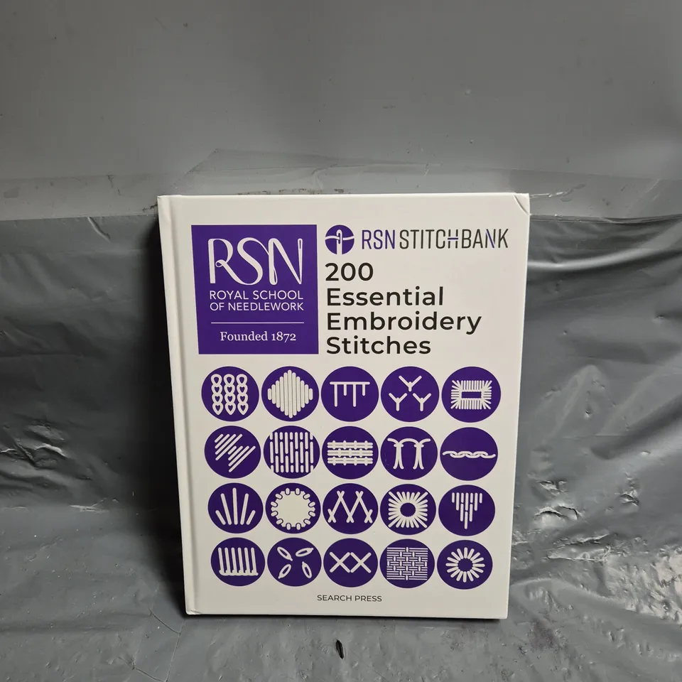  RSN STITCH BANK: 200 ESSENTIAL EMBROIDERY STITCHES HARDBACK - THE ROYAL SCHOOL OF NEEDLEWORK