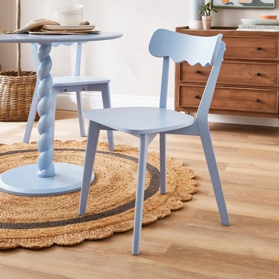 BOXED FIFTI DINING CHAIR IN PALE BLUE ( 1 BOX )