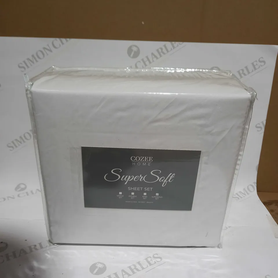 COZEE HOME SUPERSOFT SHEET SET - SUPERKING