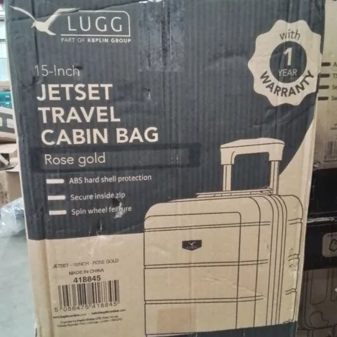 BOXED LUGG 15INCH JETSET TRAVEL CABIN BAG ROSE GOLD