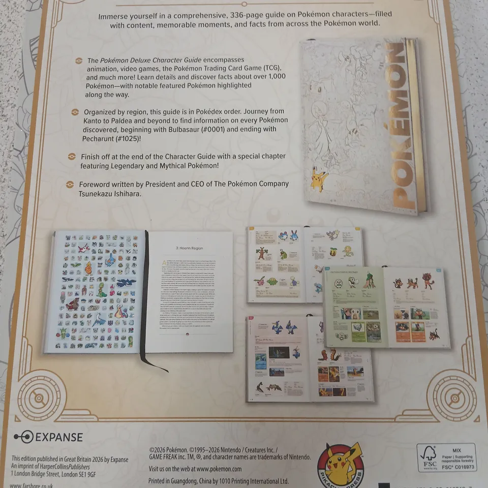 POKÉMON DELUXE CHARACTER GUIDE – 336-PAGE REFERENCE BOOK (UK EDITION)