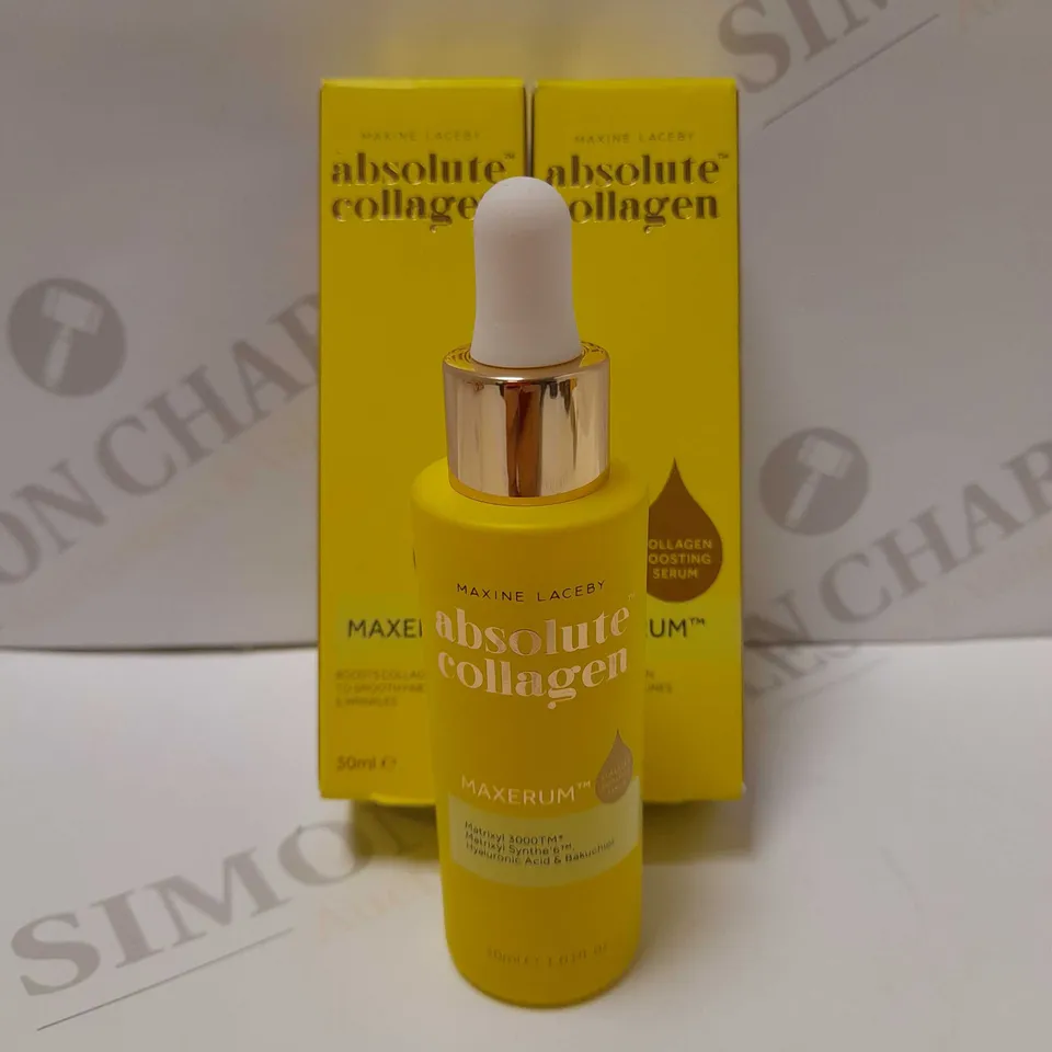 LOT OF 2 X 30ML MAXINE LACEBY ABSOLUTE COLLAGEN MAXERUM BOOSTING SERUM