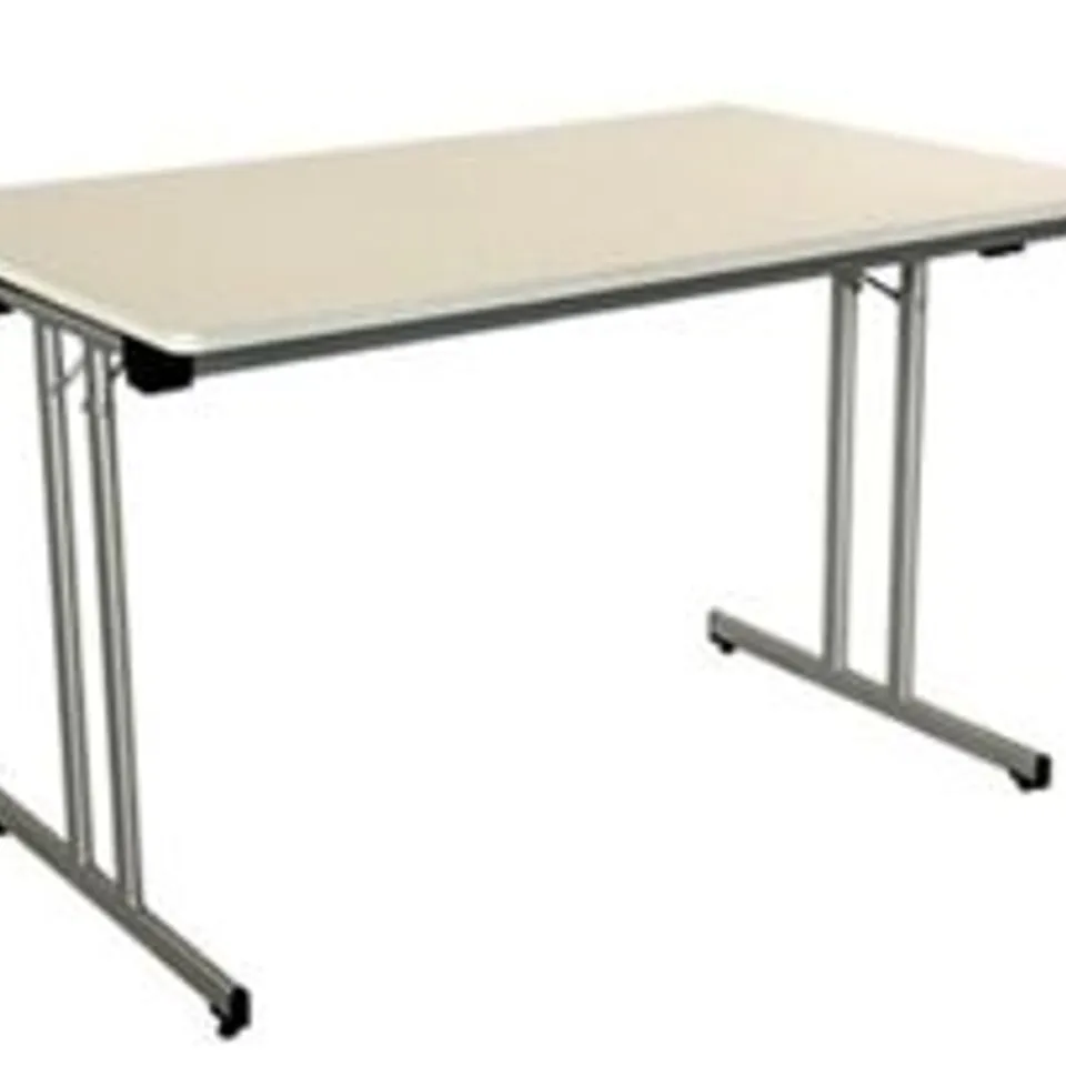 TWO FLEXFURN FOLDAWAY PREMIUM WHITE OFFICE DESKS RRP £400