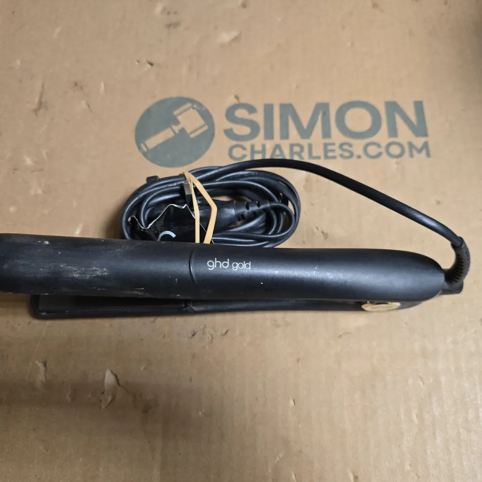 GHD GOLD HAIR STRAIGHTENERS – BLACK, WITH POWER CORD