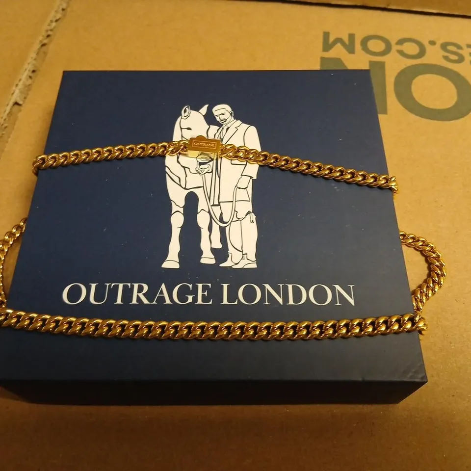OUTRAGE LONDON GOLD-TONE CHAIN NECKLACE