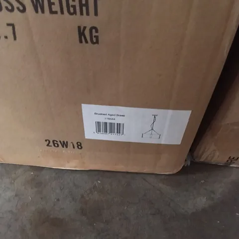 BOXED BRUSHED AGED BRASS CEILING LIGHT 