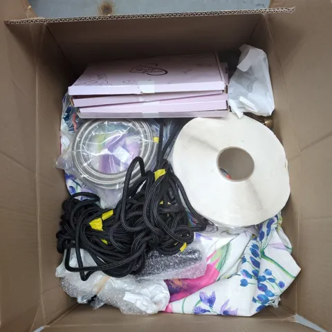 BOX OF APPROXIMATELY 16 ASSORTED ITEMS TO INCLUDE: ASSORTED WALLPAPER ROLLS 