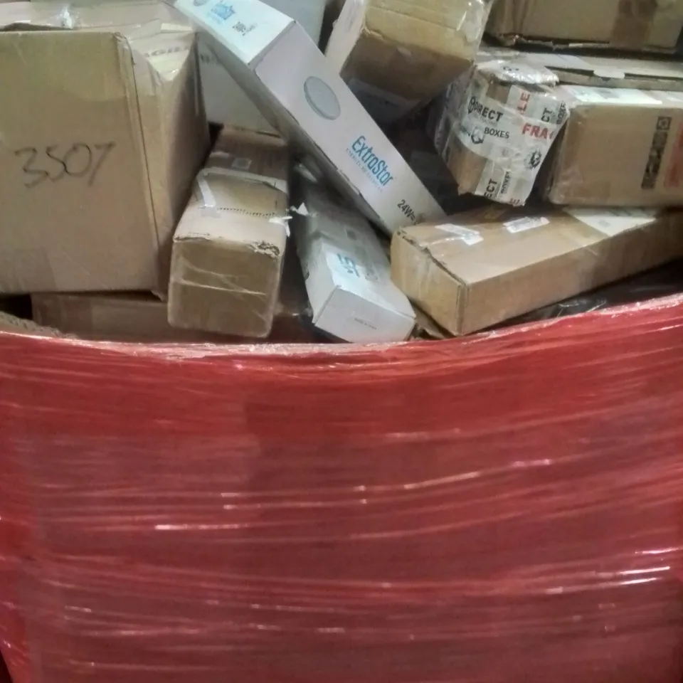 PALLET OF ASSORTED HOUSEHOLD GOODS AND PRODUCTS TO INCLUDE;CEILINGS LIGHTS , TOWEL RAILS , ETC 