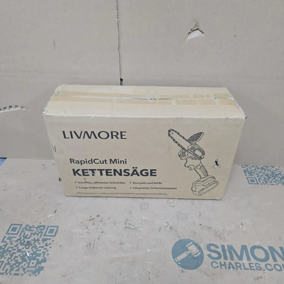 BOXED LIVMORE RAPIDCUT MINI CHAIN SAW