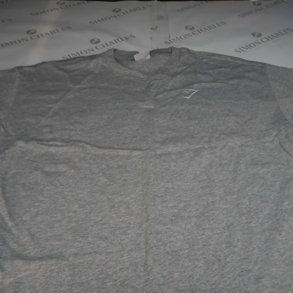 GYMSHARK CREWECK T-SHIRT IN GREY -  SMALL
