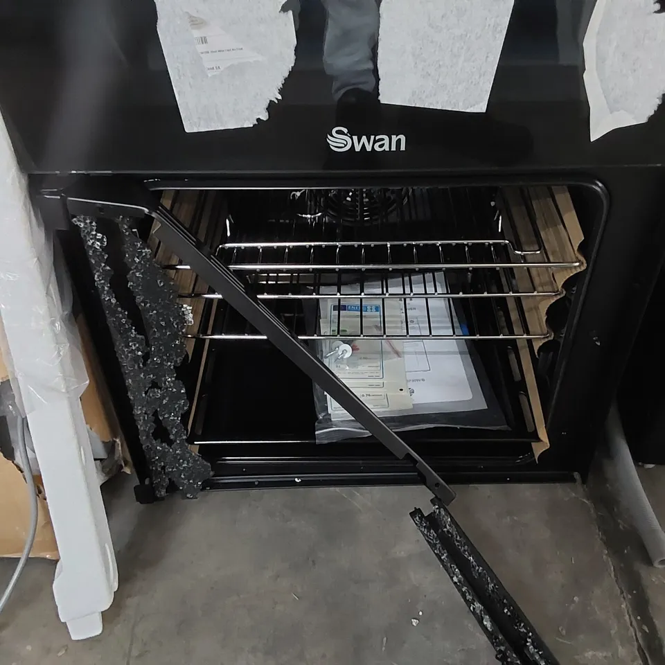 SWAN ELECTRIC DOUBLE OVEN - BLACK 
