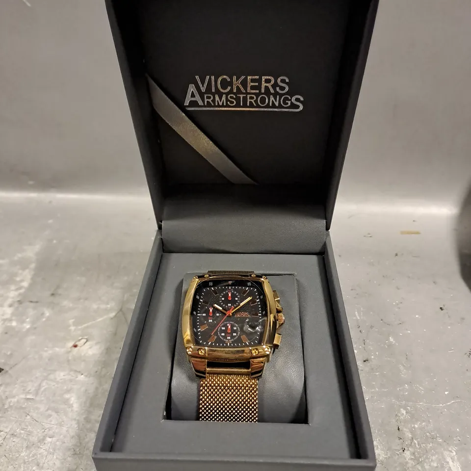 VICKERS ARMSTRONGS BEACON ROSE BLACK DIAL WATCH 