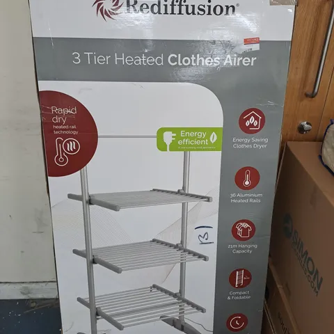 REDIFFUSION 3 TIER HEATED CLOTHES AIRER