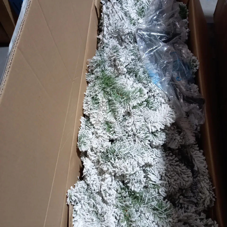 BOXED 8FT FLOCKED EMPEROR CHRISTMAS TREE - COLLECTION ONLY  RRP £189.99