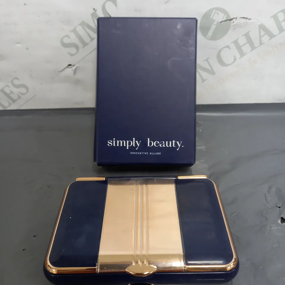 SIMPLY BEAUTY 7X MAGNIFICATION MIRROR WITH LED, TWEEZERS AND CRYSTAL NAIL FILE 
